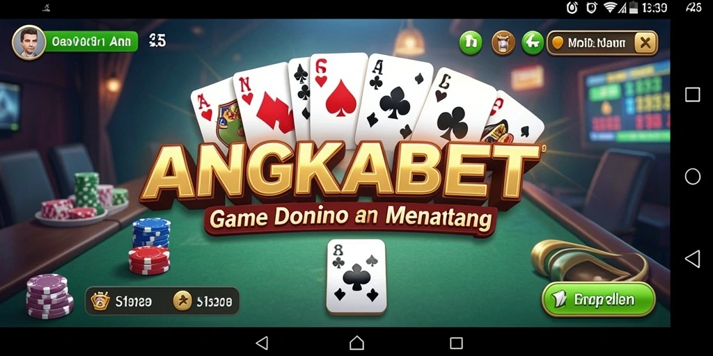 Tampilan gameplay seru dalam game Domino ANGKABET.