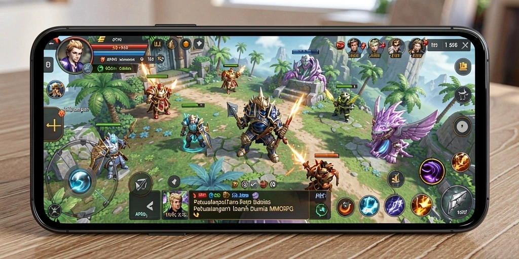 Tampilan gameplay seru dalam API66 dengan petualangan MMORPG yang mendebarkan.