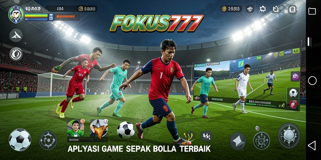 Tampilan gameplay menarik dari FOKUS777 dengan aksi sepak bola yang seru.