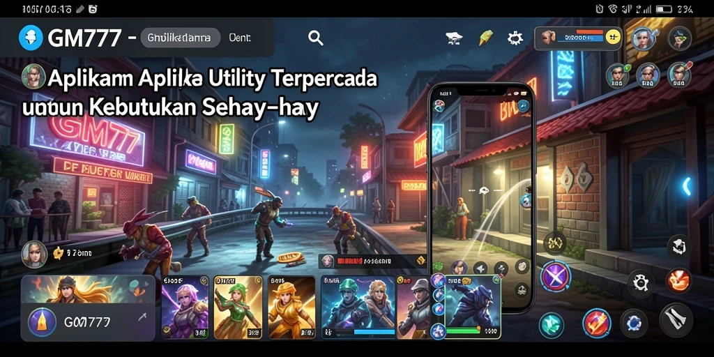 Tampilan utama GM777 yang menunjukkan berbagai fitur Utility.