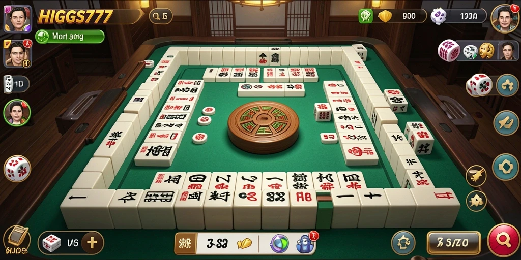 Tampilan gameplay HIGGS777 menampilkan permaianan Mahjong yang seru.