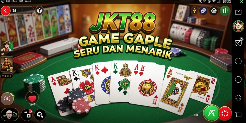 Screenshot gameplay Gaple menunjukkan momen seru permainan.