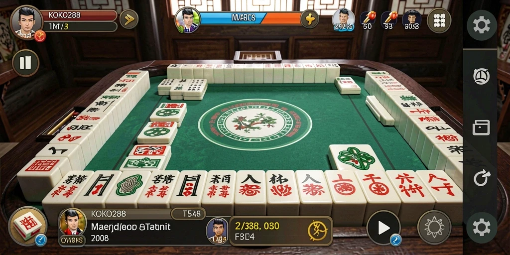 Screenshot game KOKO288 menampilkan keseruan bermain Mahjong.