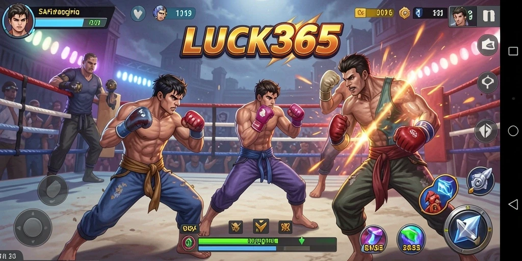 Tangkapan layar gameplay LUCK365 yang menampilkan pertarungan intens.