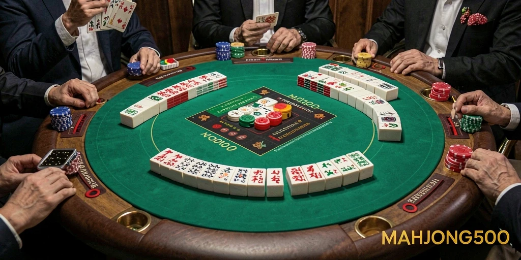 Tampilan gameplay MAHJONG500 yang menegangkan di Live Casino.