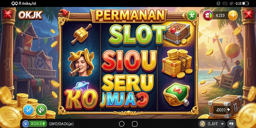 Tampilan gameplay menakjubkan dari OKJK yang penuh warna dan menarik.