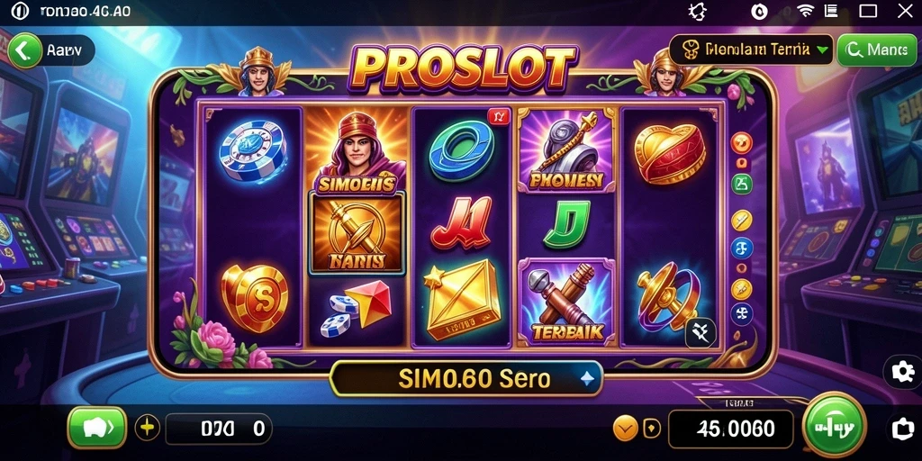 Tampilan menarik dari gameplay mesin slot PROSLOT yang penuh warna.