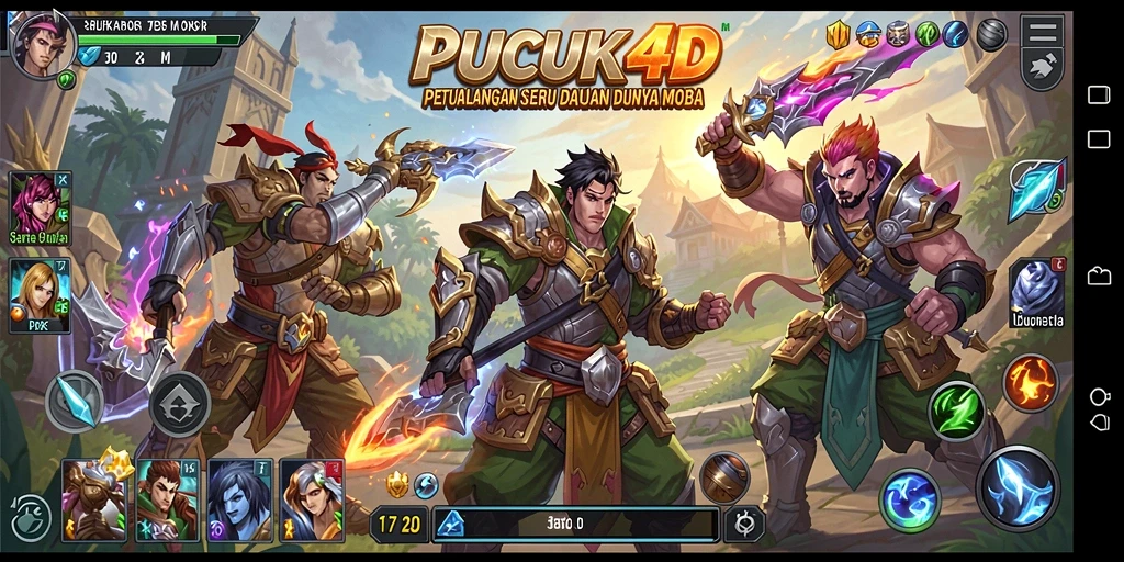 Tampilan seru dari pertempuran tim dalam PUCUK4D.