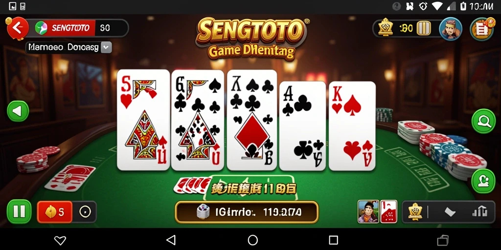 Tampilan screenshot utama SENGTOTO dengan gameplay Domino yang menarik.