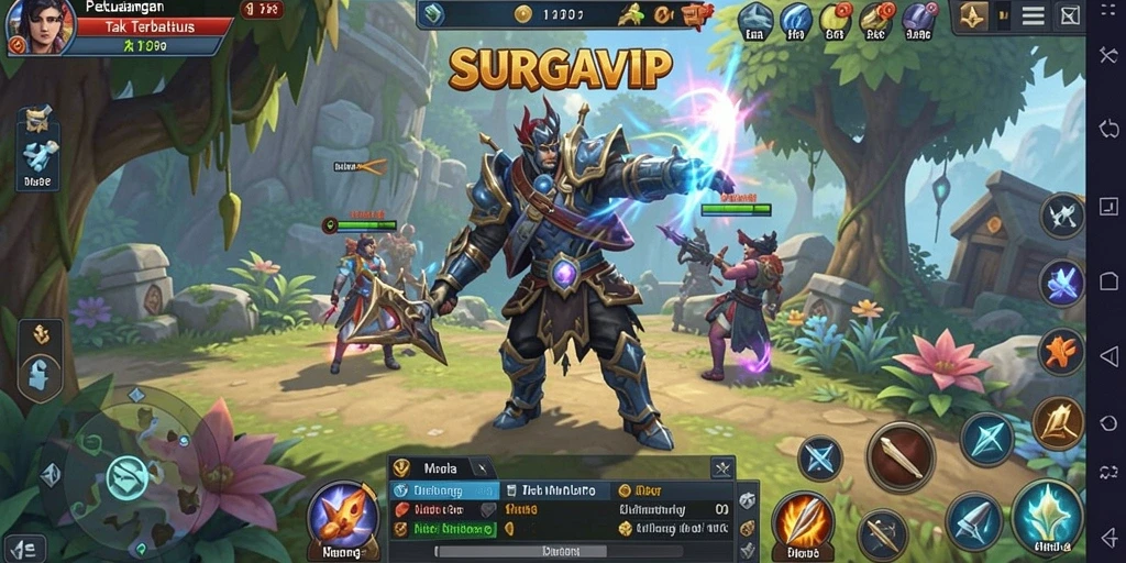 Menampilkan gameplay menarik di dunia petualangan MMORPG SURGAVIP.