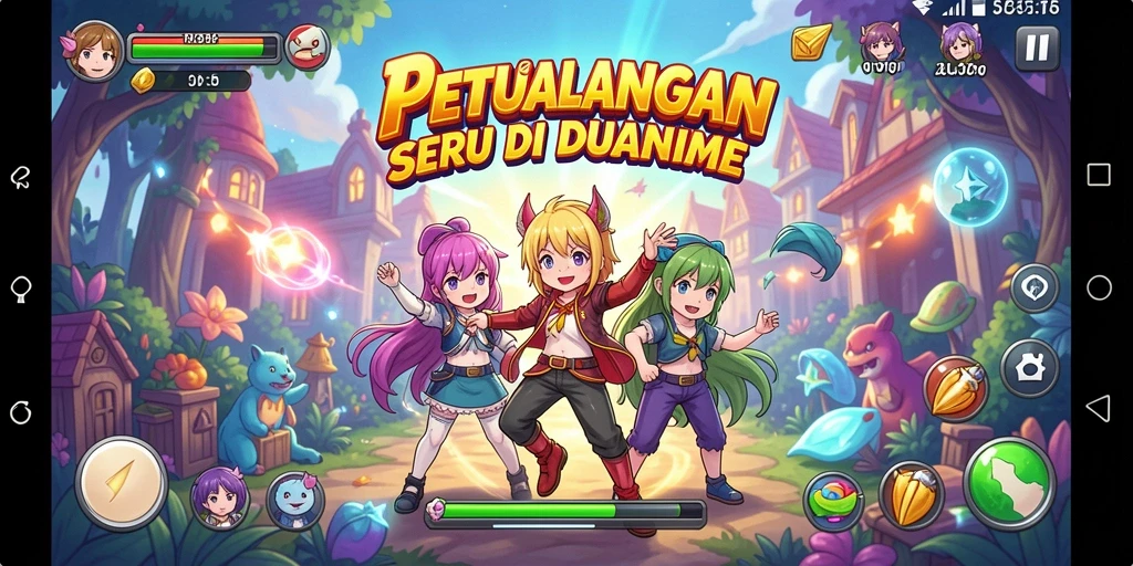 Tampilan gameplay T6 yang penuh aksi dan grafik anime yang menawan.