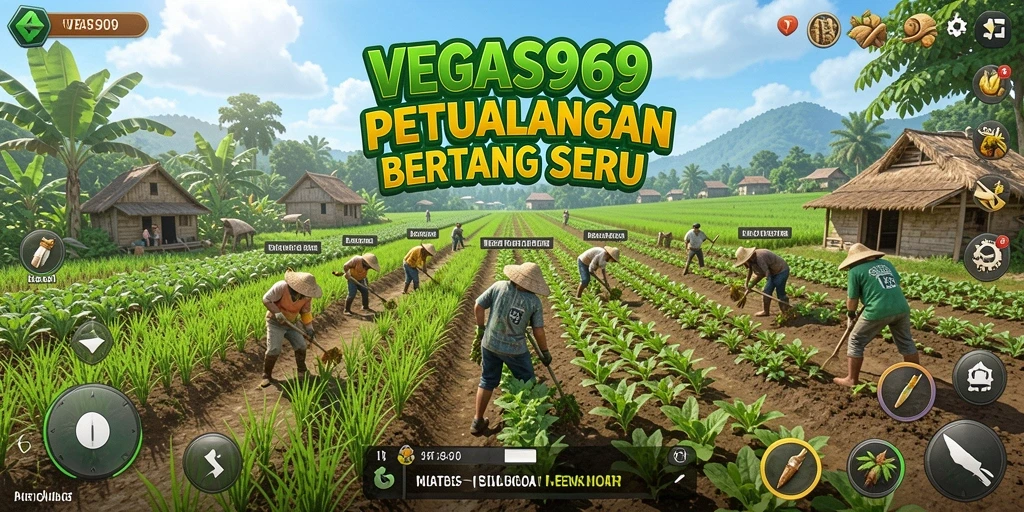 Tampilan menarik dari gameplay bertani di VEGAS969.